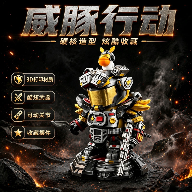 Delta Operation Whale Shark Figure Model Magnetic Capybara Mecha Assembly Peripheral Weilong 3D Printed Toy