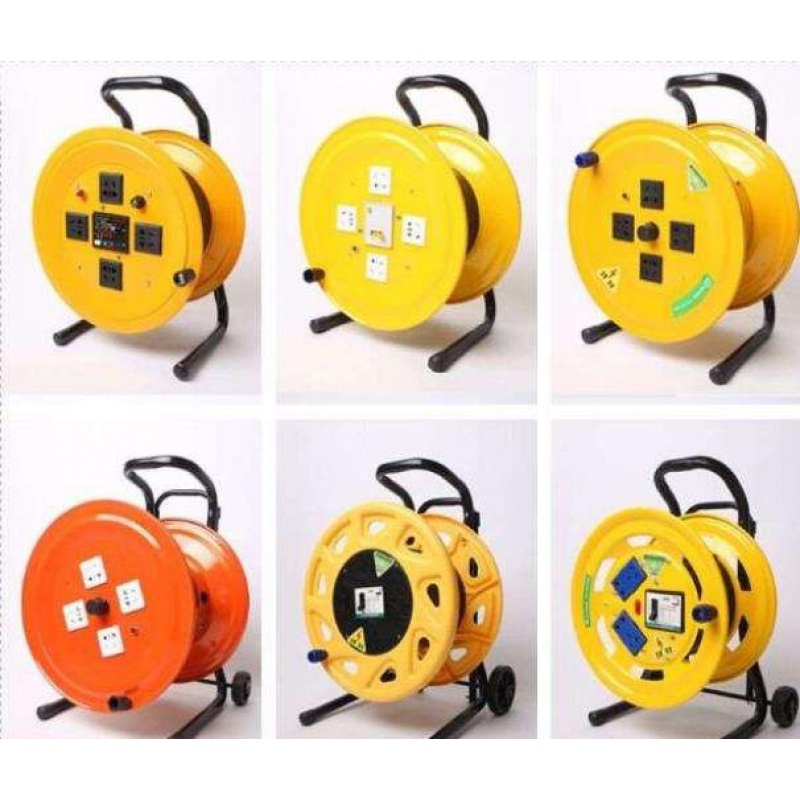 Mobile cable reel, coil battery, porous rotation, convenient towing, hand-held reel, winding spool, simple telescopic