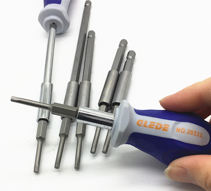 Strong magnetic ring magnetic ring extension rod batch head converter screwdriver conversion head connecting rod sleeve steel ball joint rod 1 4