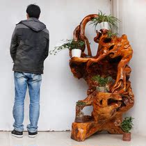 Root carving flower rack ornaments living room root carving bonsai root carving ornaments natural root wood carving flower stand HX2729