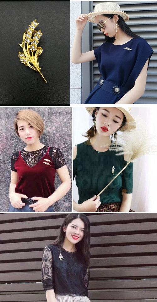 Nghề nghiệp Ama Shite 2018 mới trâm vàng trâm cài phụ kiện nữ pin ghim bầu không khí sang trọng đơn giản Hàn Quốc logo cài áo