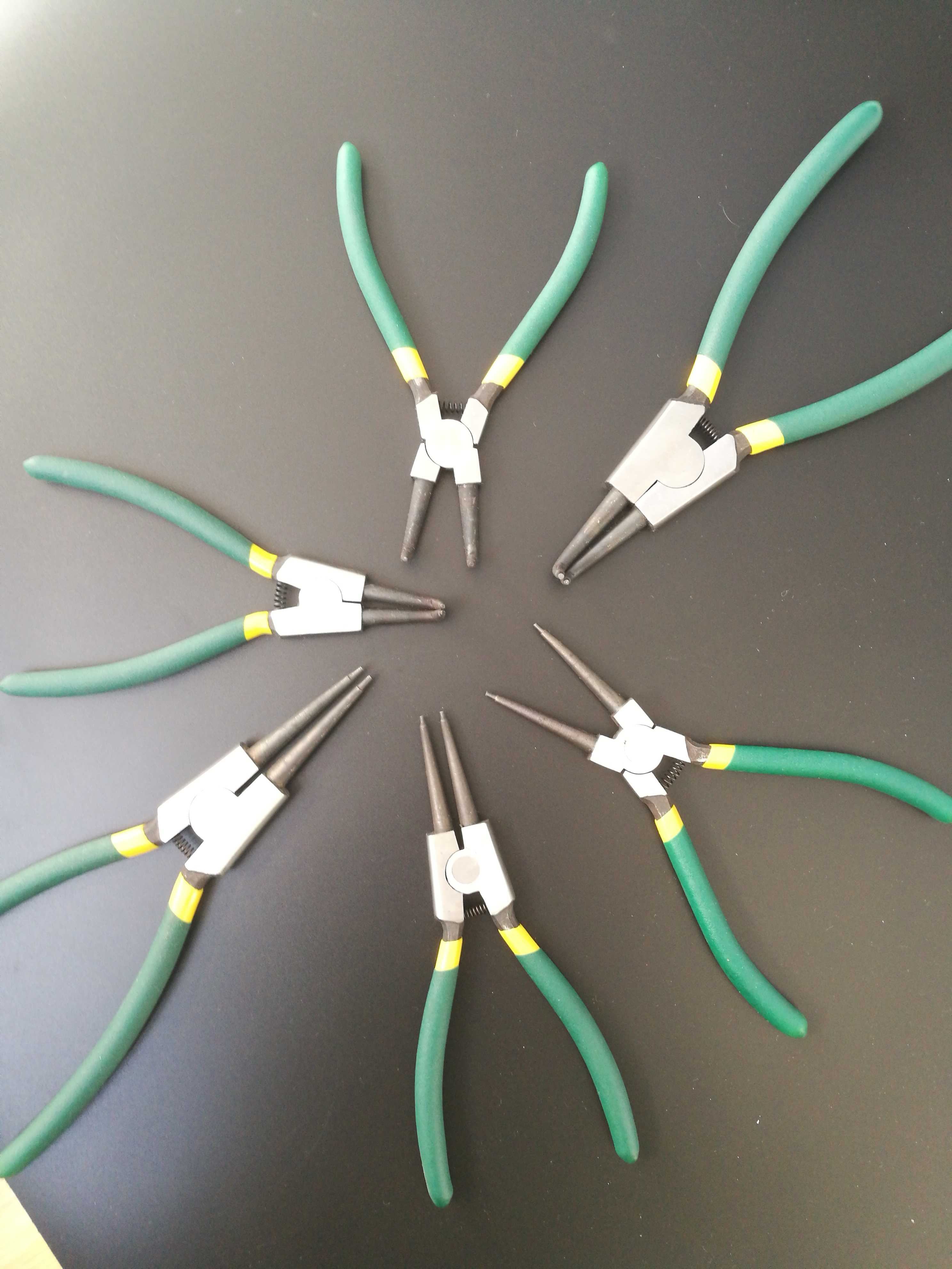 7 Inch 9 Inch 20cmC Type Clasp Pliers Multifunction Snap Ring Caliper Card Yellow Pliers External Inner Straight Outer Bend Inner Bend Snap Spring