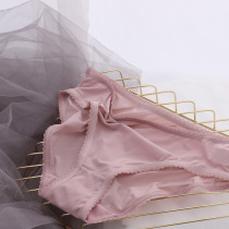 Intellectual Hibiscus ~ temperament lady simple literary style Korean version soft ice silk low waist womens briefs 011