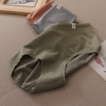 There are clouds vintage color soft high quality panties womens medium high waist cotton file large size belly hip briefs