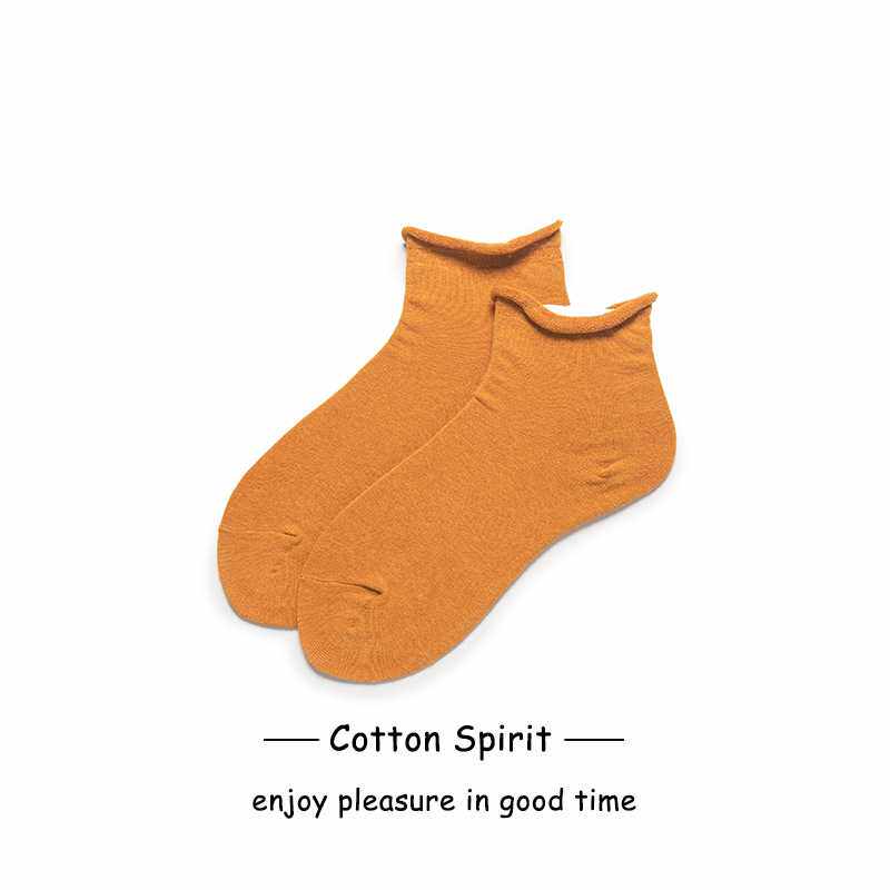 Socks Women's thin section Spring and autumn day Department Four Seasons Pine in pure cotton South Korea Volume Mouth Bubble Socks