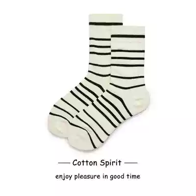 Cotton Spirit Classic Striped Couple Socks Men and Women Designer Series Cotton Socks