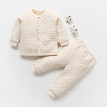 Baby suit autumn and winter thermal underwear two-piece female one-man baby clothes split two cotton autumn clothes