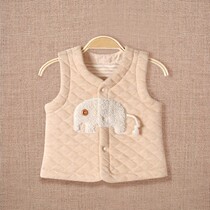 Newborn baby small vest warm newborn cotton vest Cotton horse clip spring and autumn winter wear male baby waistcoat