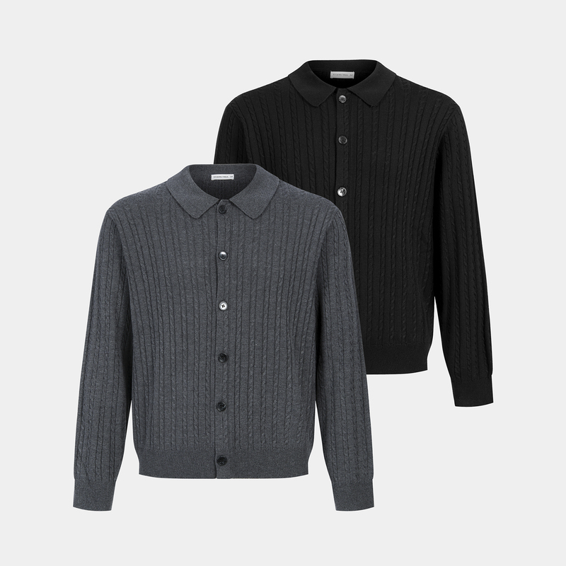 Raf Style Fine Striped Button-Up Sweater Cardigan in Old Money Style Made of Long-Staple Cotton Casual Button-Up Sweater Top 東崛 Raf Style Fine Striped Button-Up Sweater Cardigan in Old Money Style Made of Long-Staple Cotton Casual Button-Up Sweater Top 東崛