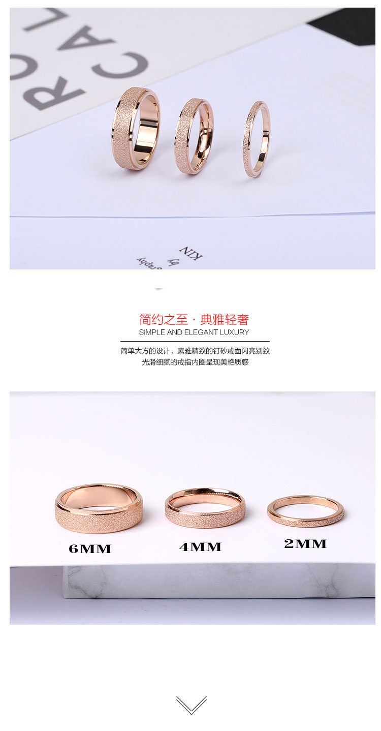 Hàn quốc phiên bản titan thép chỉ số vòng tay vòng nữ matte doanh nhẫn không phai rose gold đơn giản nam vài để vòng vòng