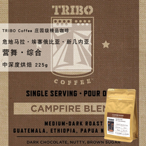 TRIBO camp dance mixed with comprehensive medium and deep baking imported Sun grinding concentrated boutique black coffee beans 225g