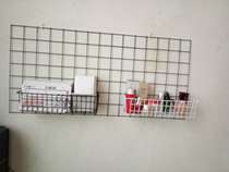 Cave board shelf storage basket supermarket hanging basket rack mesh mesh mesh basket Black basket home home