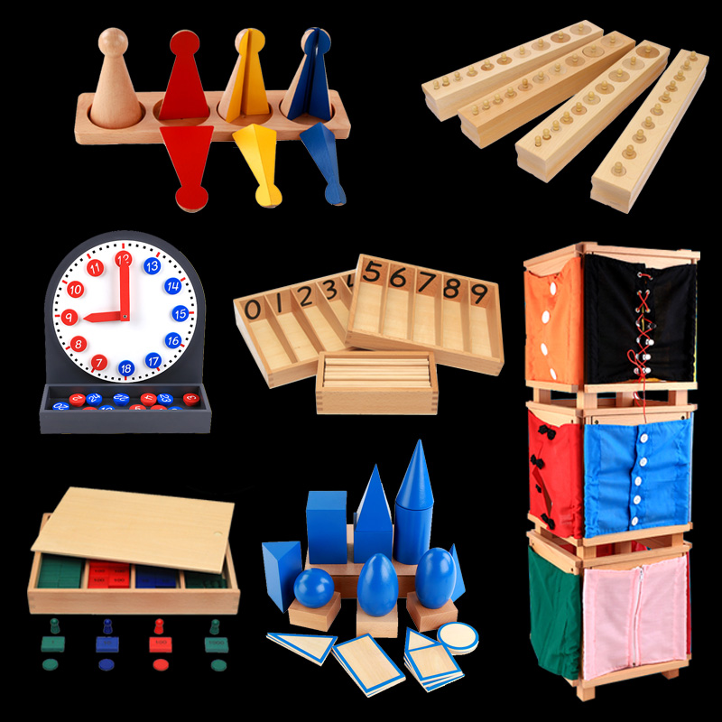 Montessori teaching aid 88 liters 128 pieces set Kindergarten 1-3 years old early education toy Montessori sensory mathematics