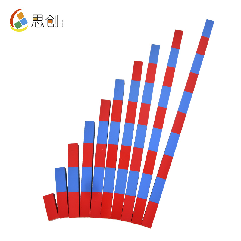Montessori mathematical teaching aids Monte early teaching toy children Puzzle Building Blocks 1-6-year-old Sensory Home Edition of the Toys