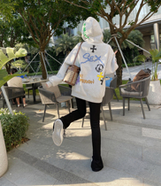 Rubbit21 Winter PP length of fashionable small heavy industry thickening plug - printed cartoon jacket loose jacket