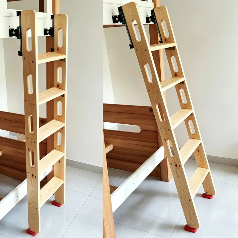 Household Vertical Storage Folding Ladder, Retractable Invisible Wall-Mounted Wooden Ladder for Attic and Loft Use Household Vertical Storage Folding Ladder, Retractable Invisible Wall-Mounted Wooden Ladder for Attic and Loft Use