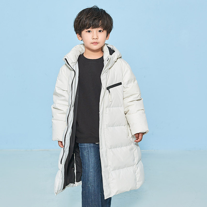 Xinbel Children's Down Costume Long Edition Anti-Season Clearing Over Knee Boy and Girl Children's Clothing in Winter