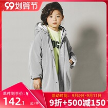 Boys down jacket long childrens middle and big childrens girls loose version baby anti-season clearance winter childrens clothing coat