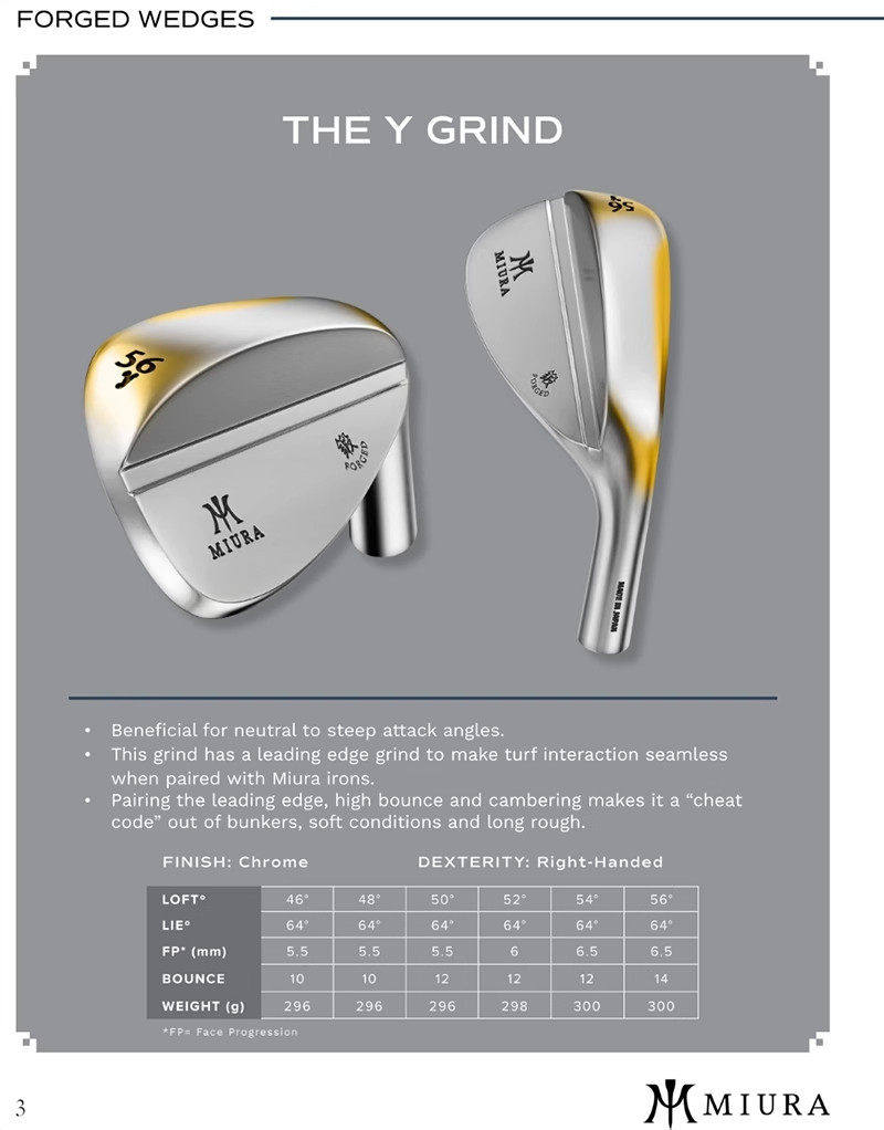 MIURA гольф Клин корирован серия Гольф на танкетке с кованым контрольным чипом из мягкого железа кий 