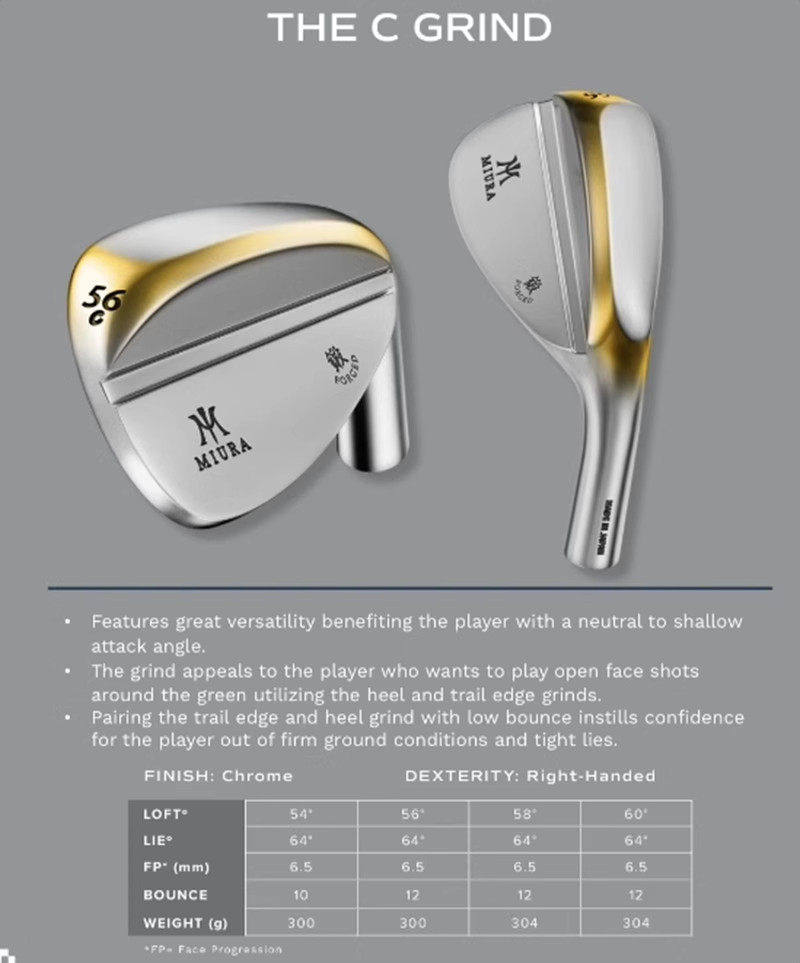 MIURA гольф Клин корирован серия Гольф на танкетке с кованым контрольным чипом из мягкого железа кий 