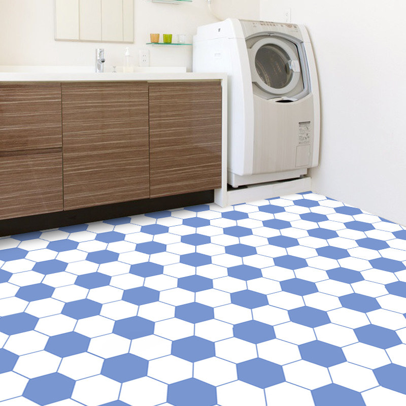 Thickened Wear floor sticker Self-adhesive Makeup Room Waterproof Non-slip Balcony Bathroom Toilet Tile Stickers Paper Kitchen Floor Sticker