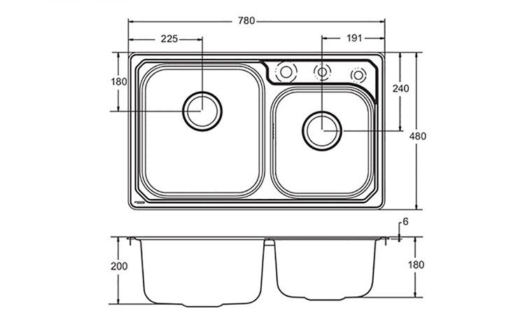 Мойка одинарная 科勒密顿大小厨盆非抗油盾304不锈钢厨房双槽洗菜盆洗碗池 KOHLER
