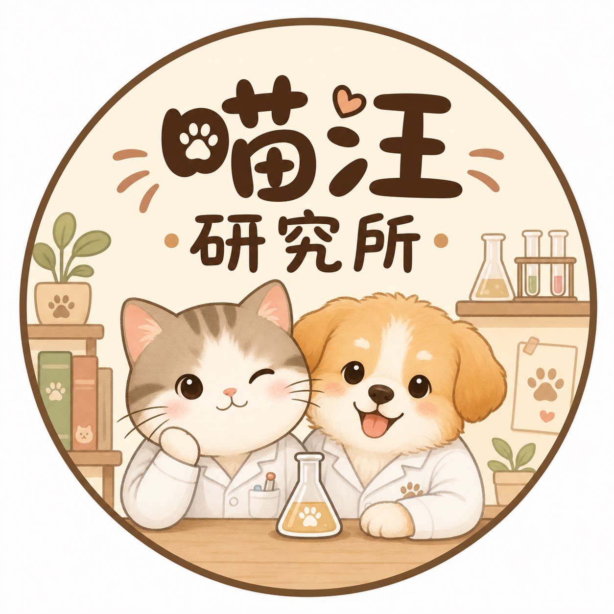 喵汪好物研究所的LOGO