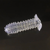 Crystal sleeve wolf tooth convex point prickly G-spot sex sleeve adult supplies male external use increase couples flirting supplies