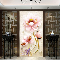 Background wall bamboo fiber board integrated wall entrance hall painting 3D printing UV customized free layout