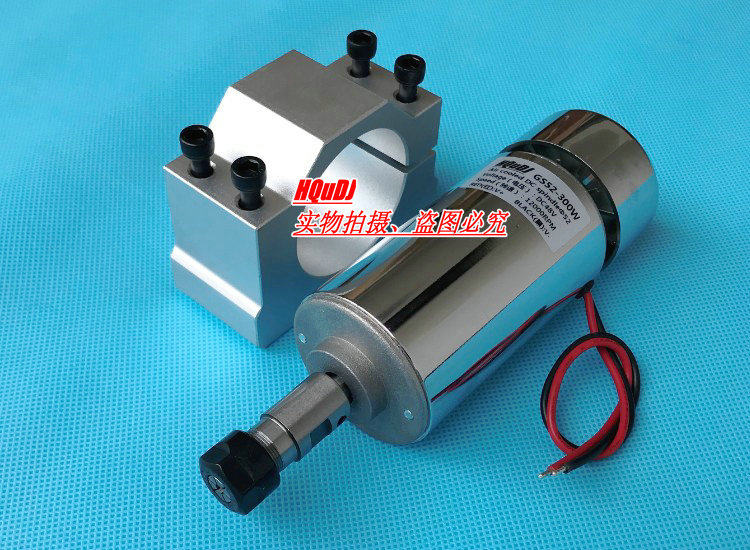 ER11 48V 300W brushed high-speed air-cooled spindle motor engraving machine spindle PCB spindle with fixed