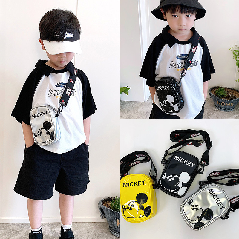 Children's PU Leather Messenger Bag Boys Backpack Girls Baby Bag Kids Shoulder Bag Fashion Coin Purse Mini Trendy