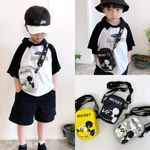  Childrens PU leather messenger bag Boys backpack Girls baby bag Children shoulder bag fashion coin purse mini tide