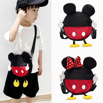  Childrens satchel Boys small backpack Girls Mickey Minnie cartoon trendy baby Western style bag coin purse shoulder bag
