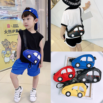  Childrens bag boy PU leather satchel boy coin purse messenger bag child cartoon bag Korean handsome trendy cool