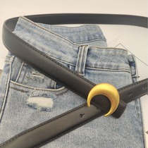 Japan FC womens genuine leather belt versatile jeans belt alloy buckle decoration skirt suit accessories new style