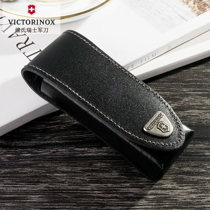 Original Victorinox Swiss Army Knife 111MM black leather sleeve 4 0523 3 can hold 2-4 layers of army knife