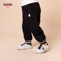 komi boys New bunch foot sports pants spring and autumn childrens clothing baby loose trousers baby pants childrens casual pants