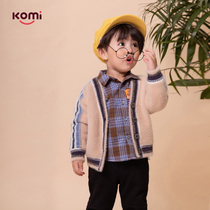 Boys sweater spring and autumn jacket knitted cardigan childrens clothes baby baby new fluffy childrens sweater
