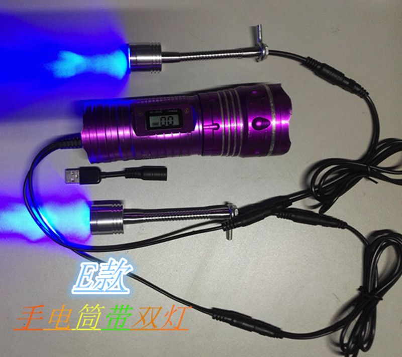 Raft fishing special lamp pole tip lamp cutting fishing lamp night fishing lamp LED fish lamp clip-type fishing lamp USB mobile charging power supply