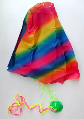 Children's parent-child fun hand-throwing parachute outdoor sports park toys monochrome parachute with lights 2