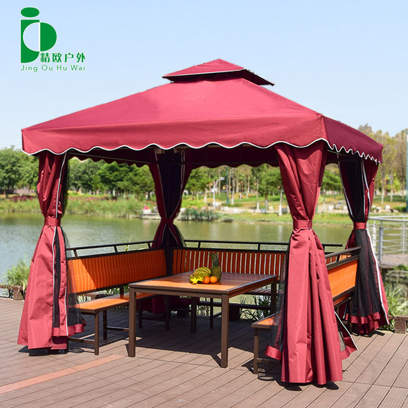 Gazebo tent Villa courtyard garden four-corner pavilion Outdoor mobile assembly anti-corrosion cabin