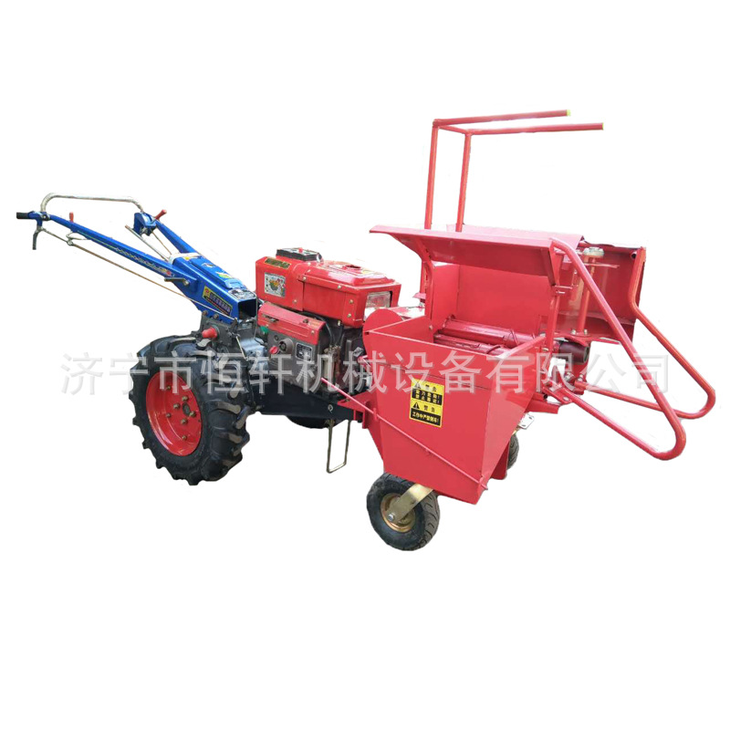 Small single line hand walking tractor corn harvester small corn picking machine corn straw muller