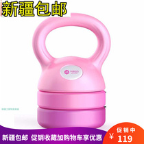 Xinjiang Pot Bell Womens Adjustable Fitness Equipment Home Dumbbells Male Instruments Subrattle Pot Pink Xinjiang
