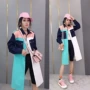 Áo khoác denim mỏng vừa và dài, áo khoác thời trang đường phố Hồng Kông thời trang áo xuân hè Thu Đông châu Âu 2019 - Trench Coat áo da nữ dáng dài
