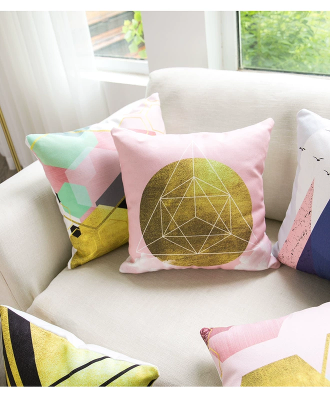 Bắc Âu ins gió phòng khách sofa gối đệm bông và lanh ôm gối gối không có lõi đệm - Trở lại đệm / Bolsters bộ mền gối văn phòng