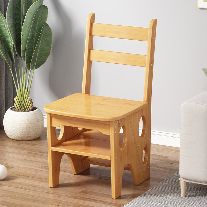 Ladder home multi-functional indoor folding stair step four-step insulation ladder dual-use ladder stool foot stool chair