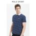 Áo thun thể thao nam Paul áo polo nam ngắn tay mùa hè kinh doanh cotton giản dị sọc áo thêu thêu áo thun nam - Polo