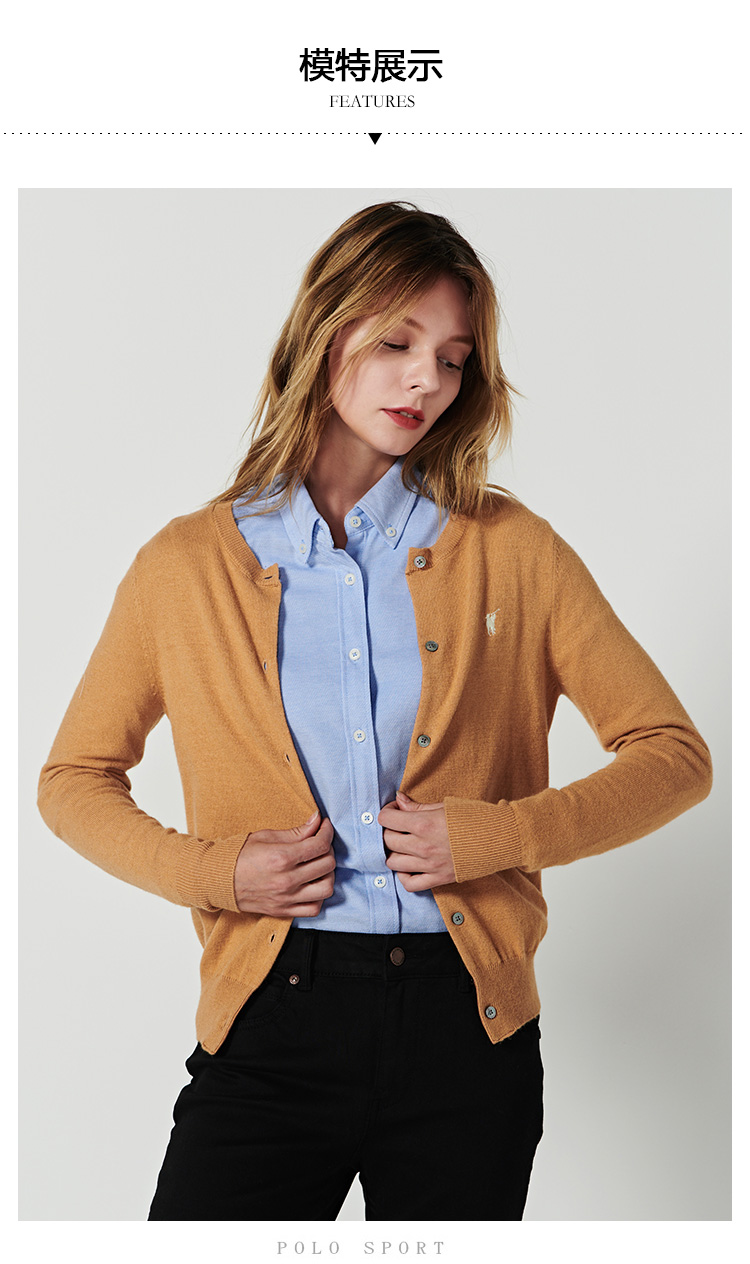 Polo sport2018 mới thời trang casual cardigan áo len nữ tính lỏng lỏng áo len áo áo ghi lê len cho nữ