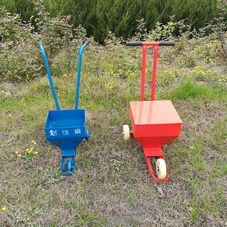 Track and Field Lime Site Powder White Grey Painter Hand Push Sports Painter Line Drawing Car Drawing Car Drawing Machine Cart