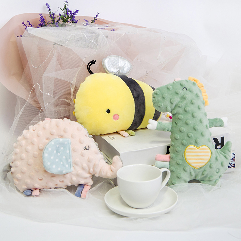 Newborns with goodenware appeasement doll Baby Toys Bean Beans Dinosaur Elephant Bee Paparazzi Baby to Entrance Grip
